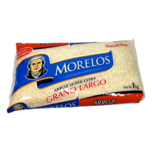 Arroz Morelos Super Extra Grano Largo Blanco, 1kg.
