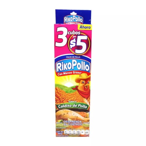 Consomé Riko Pollo Paquete Con 20 Piezas De 33 Gr
