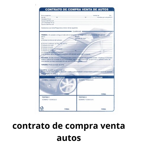 Contrato De Compra Venta Vehicular