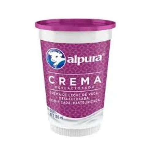 Crema Alpura  Deslactosada190 Ml