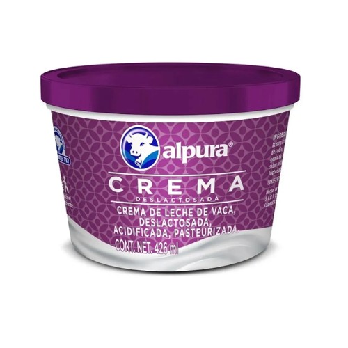 Crema Deslactosada Alpura 426 Ml
