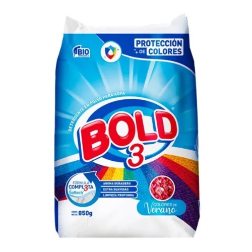 Detergente Bold 3 Ropa Color  De Verano 850 G