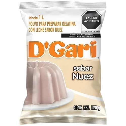 D Gari Gelatina De Leche Sabor Nuez