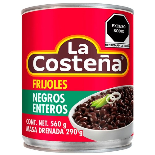 Frijoles Negros Enteros 560 G La Costeña