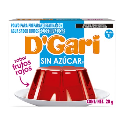 Gelatina D Gari Sin Azucar Frutos Rojos