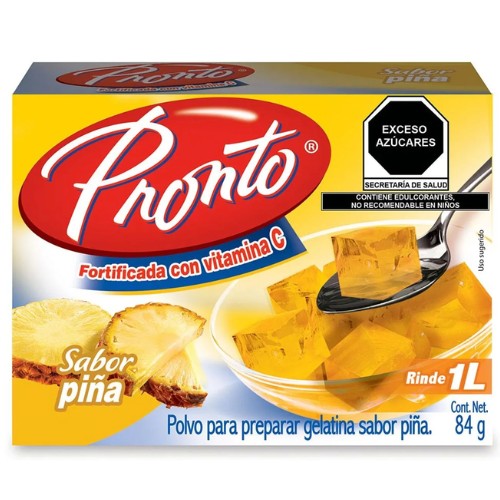 Gelatina Pronto Piña 84 G Agua