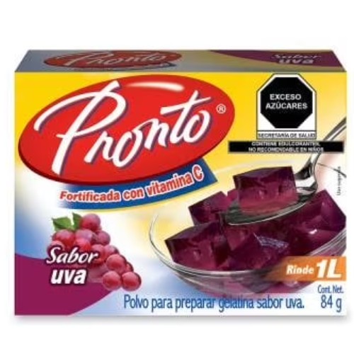 Gelatina Pronto Uva 84 G Agua