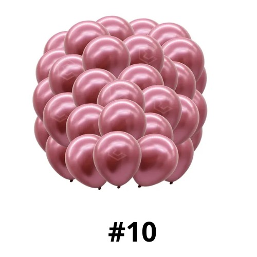 Globo Látex Rosa Metalizado #10