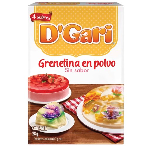 Grenetina En Polvo Sin Sabor 28 G D Gari