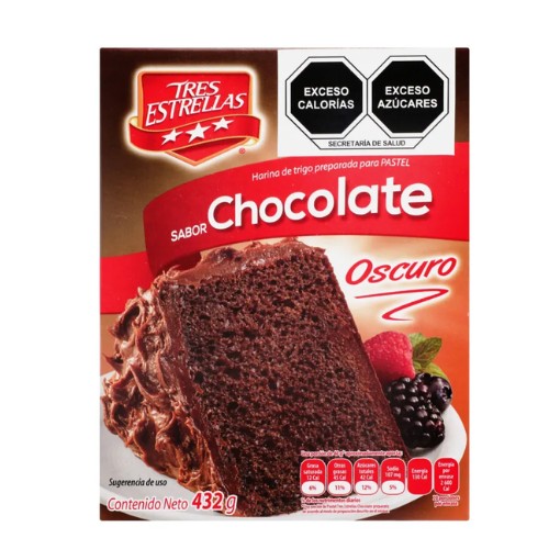 Harina Tres Estrellas Chocolate Oscuro 432g