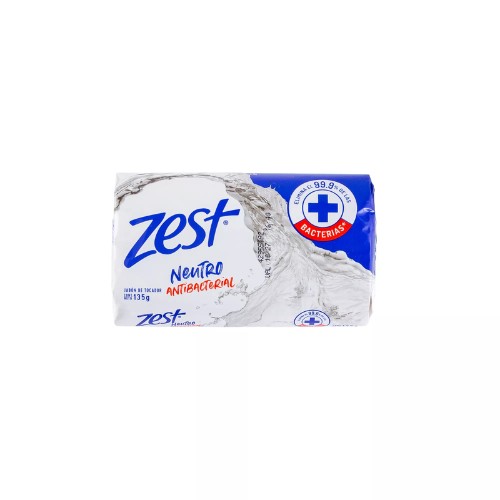 Jabón En Barra Zest Neutro Antibacterial 135g