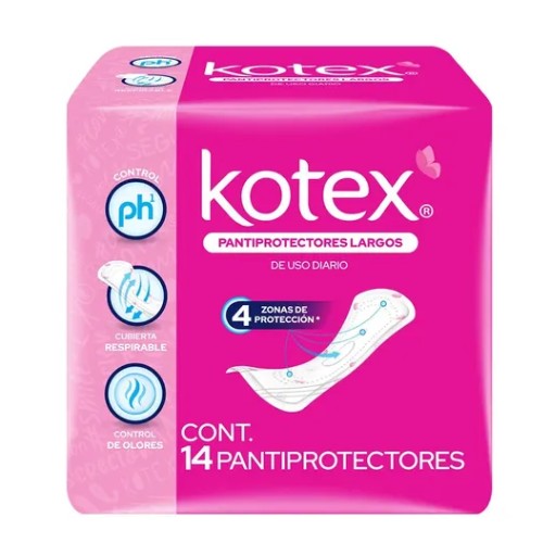 Kotex Pantiprotectores Largo 14pzs