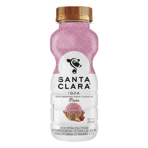 Leche Uht Santa Clara Helado De Fresa 250ml