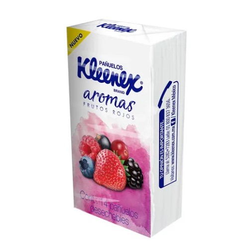 Pañuelos Kleenex Aromas Fruto Rojos 14 Pz