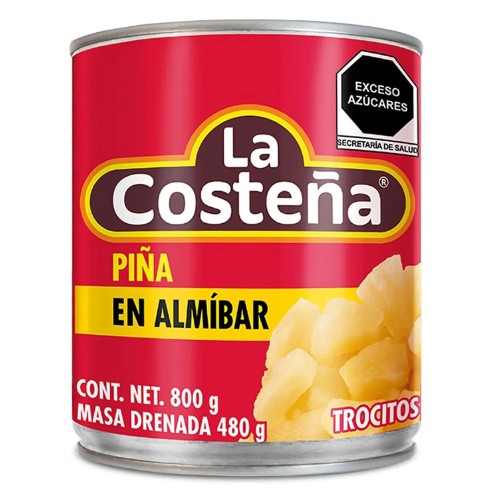 Piña En Almíbar La Costeña Trocitos 800g