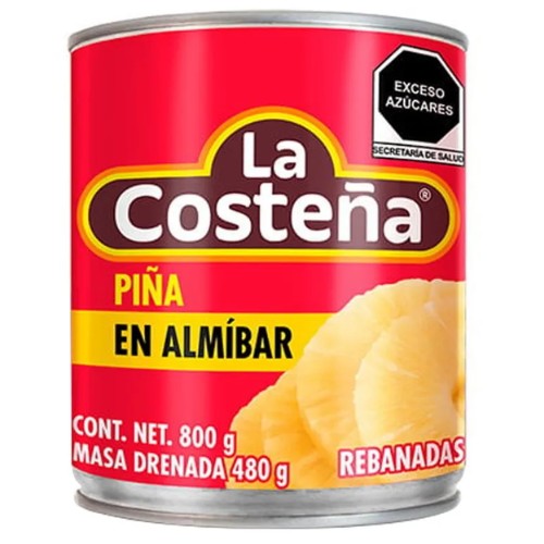 Piña La Costeña Rebanada En Almíbar 800 G