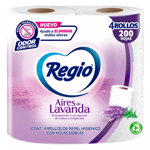 Regio Aires De Lavanda 4 Rollos 200 Hojas
