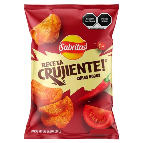 Sabritas Receta Crujiente Chiles Rojos 40g