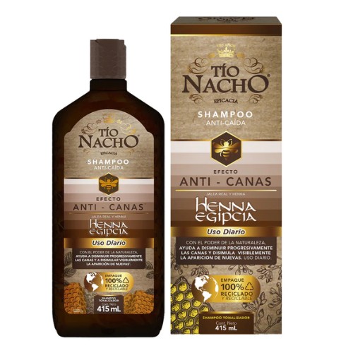 Tío Nacho Shampoo Efecto Anti-canas Henna Egipcia