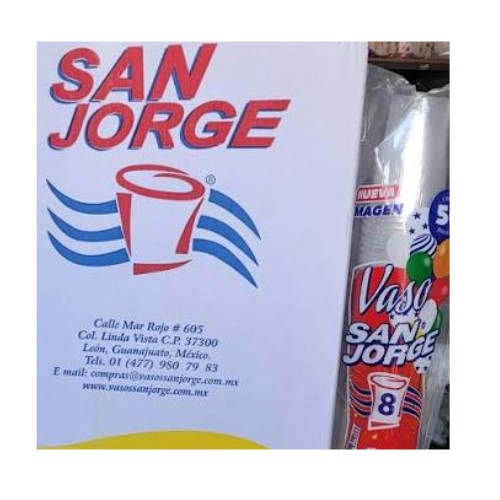 Vaso Plastico San Jorge #8 50 Pza